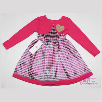 Rochita roz cu maneci R517