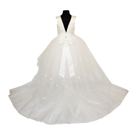 Rochie alba cu trena