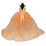 Rochie somon cu trena