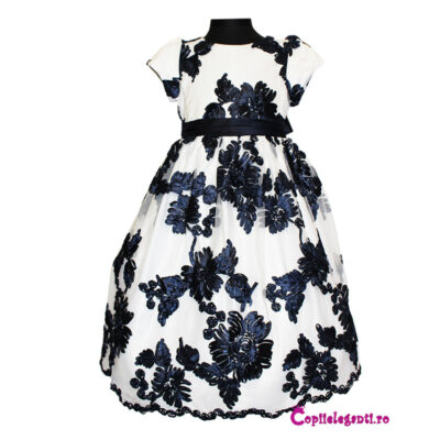 ROCHIE ALBA CU FLORI BLEUMARIN R831