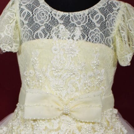 Rochie galben pal cu perle R915