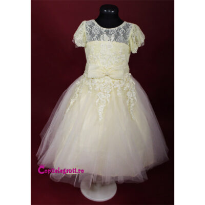 Rochie galben pal cu perle R915