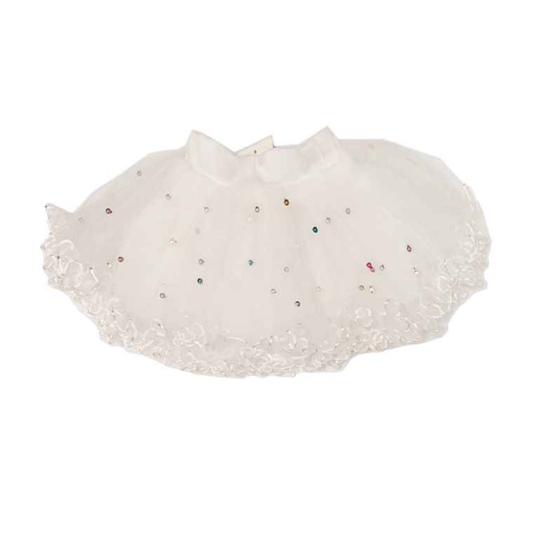 fusta alba perle 4 Fusta alba cu perle F1342-1 - imagine 1