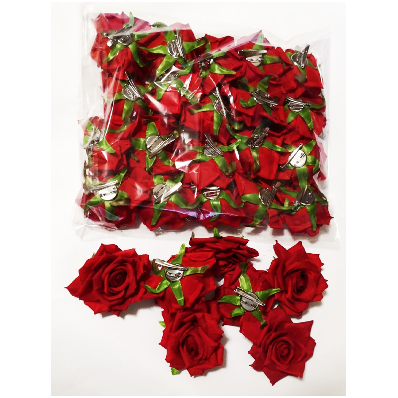 clame trandafiri rosii 1 Clama / brosa trandafir rosu CE00104-1 - imagine 3