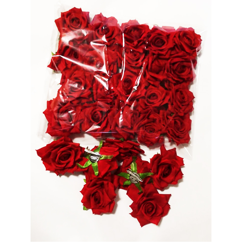 clame trandafiri rosii 2 Clama / brosa trandafir rosu CE00104-1 - imagine 4