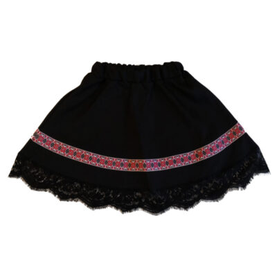 Fusta neagra motive si dantela F1945-1