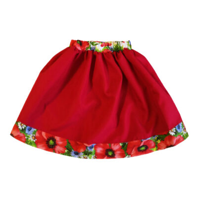 Fusta rosie cu flori F1993