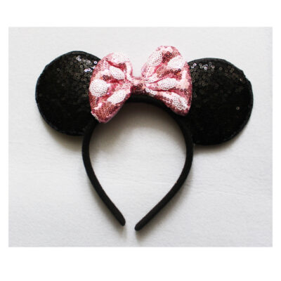 Coronita Minnie roz cu paiete