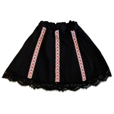 Fusta neagra motive si dantela F1945-2