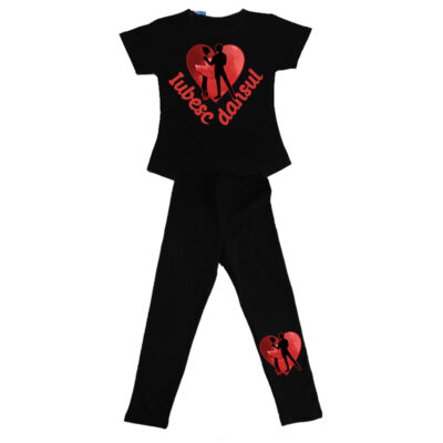 Compleu fetite tricou si colanti COM0002-5