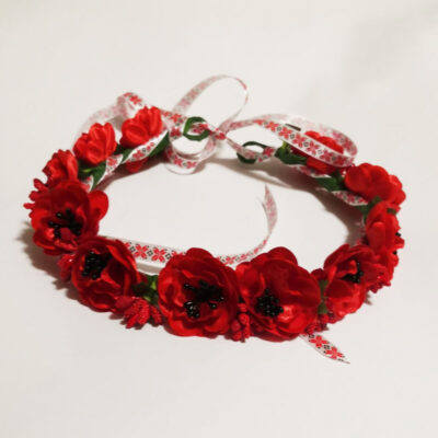 Bentita flori rosii CE00145