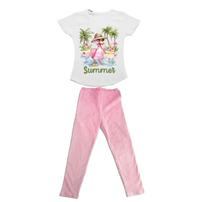 Compleu fetite tricou si colanti COM0002-7