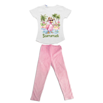 Compleu fetite tricou si colanti COM0002-7