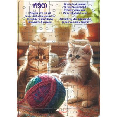 Puzzle pentru copii A4 Pisica P000045