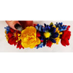 Coronita flori tricolor CE00099-25 - imagine 4