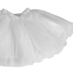 Fusta alba din tulle F2071-6 - imagine 6