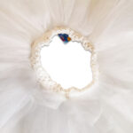 Fusta alba din tulle F2071-6 - imagine 5
