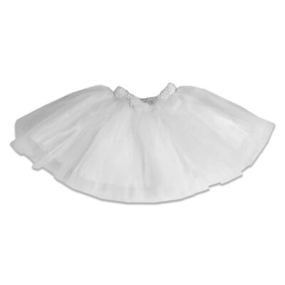 Fusta alba din tulle F2071-6