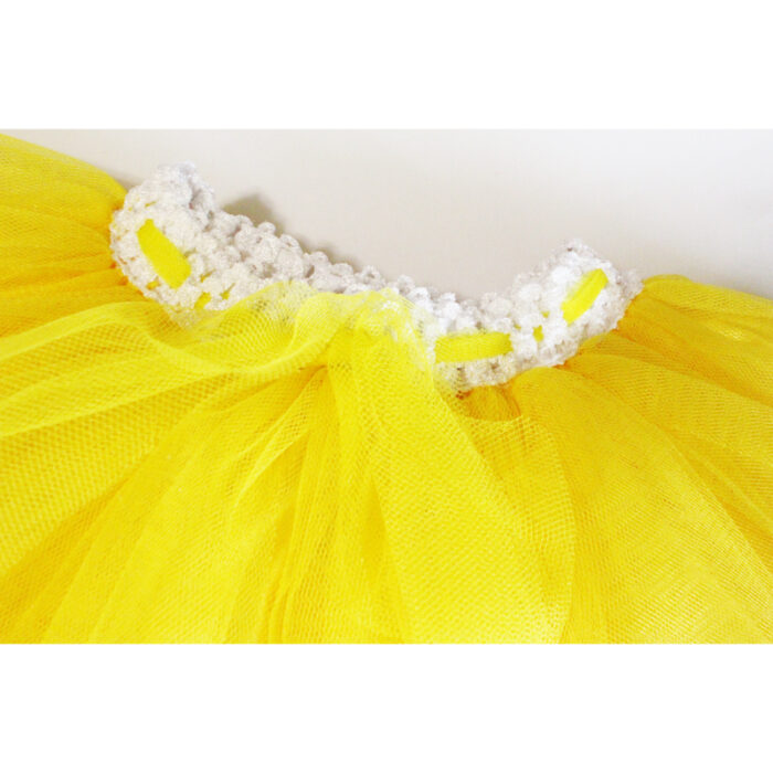 Fusta galbena din tulle F2071-2 - imagine 4