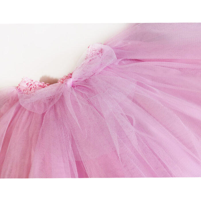 Fusta roz din tulle F2071-5 - imagine 3