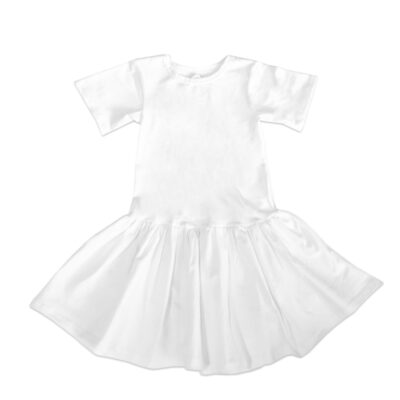 Rochie alba pentru fetite R2066