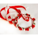Bentita flori alb rosii CE00085-11 - imagine 2
