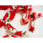 Bentita flori alb rosii CE00085-11 - imagine 4