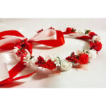Bentita flori alb rosii CE00085-11 - imagine 5