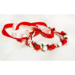 Bentita flori alb rosii CE00085-11 - imagine 3