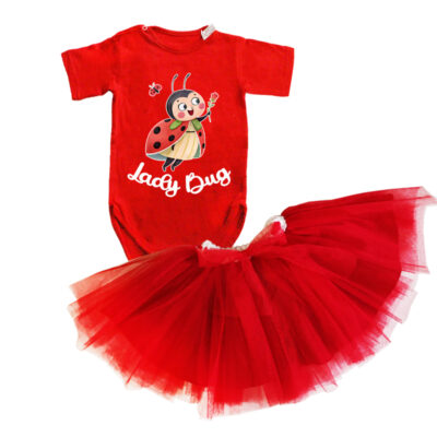 Compleu bebeluse fusta si body COM0006-6