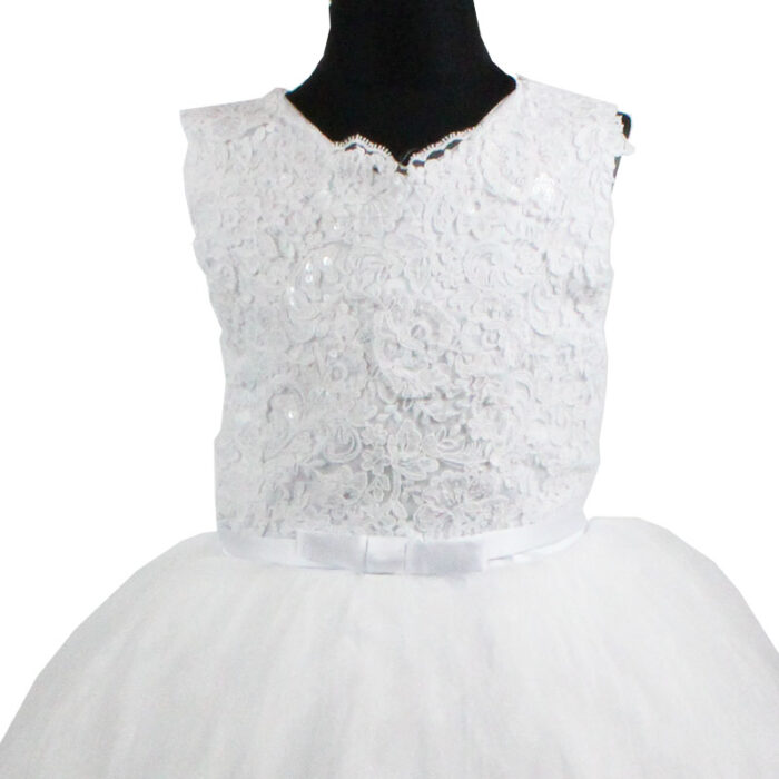 Rochie printesa Clementina alba R1640 - imagine 3