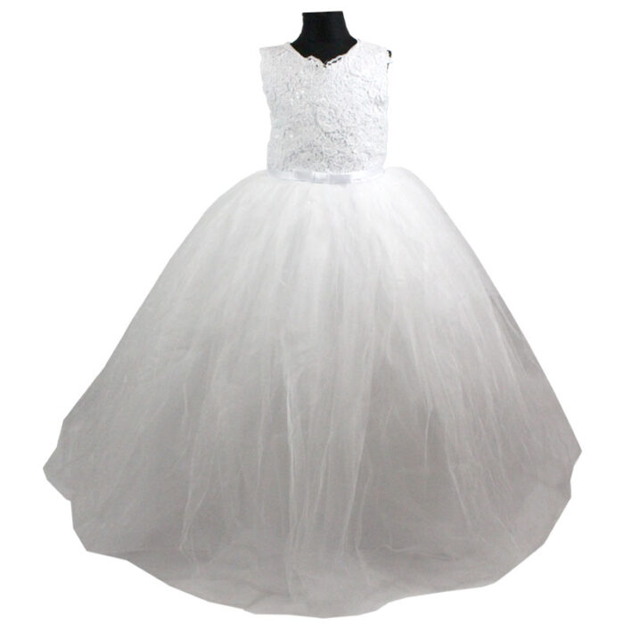 Rochie printesa Clementina alba R1640 - imagine 1