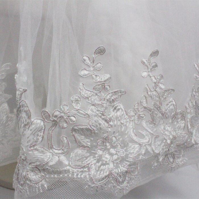 Rochie alba printese cu dantela aplicata R1862-1 - imagine 3