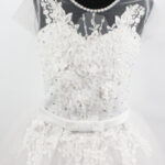 Rochie alba printese cu dantela aplicata R1862-1 - imagine 4