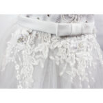 Rochie alba printese cu dantela aplicata R1862-1 - imagine 6