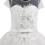 Rochie alba printese cu dantela aplicata R1862-2 - imagine 2