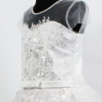 Rochie alba printese cu dantela aplicata R1862-2 - imagine 3