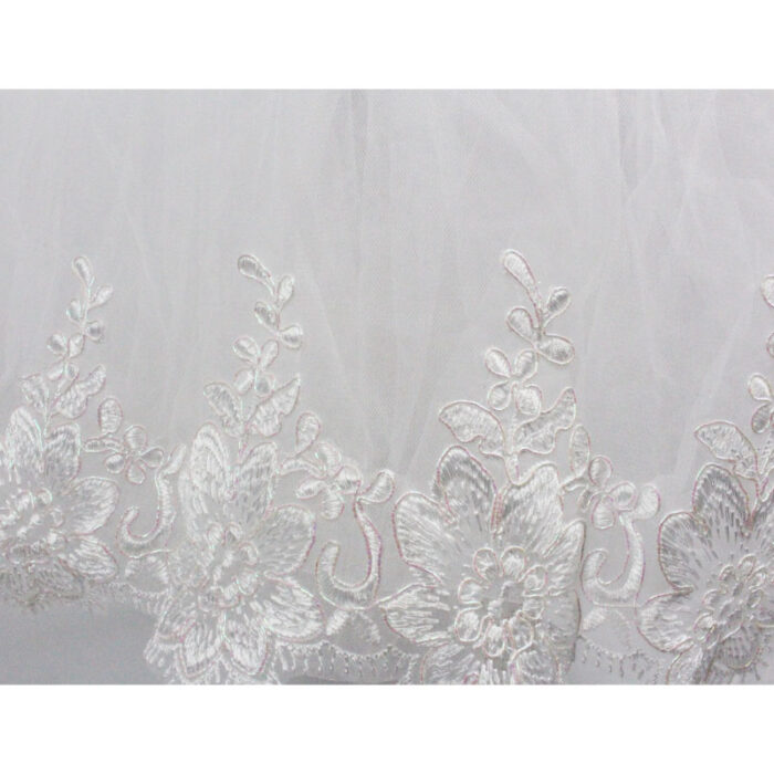 Rochie alba printese cu dantela aplicata R1862-1 - imagine 7