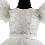 Rochie ivory cu sclipici R1861-2 - imagine 2