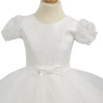 Rochie alba cu sclipici R1861-1 - imagine 7