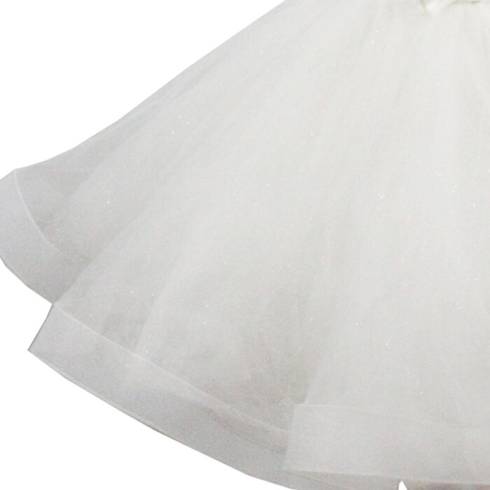 Rochie alba cu sclipici R1861-1 - imagine 6