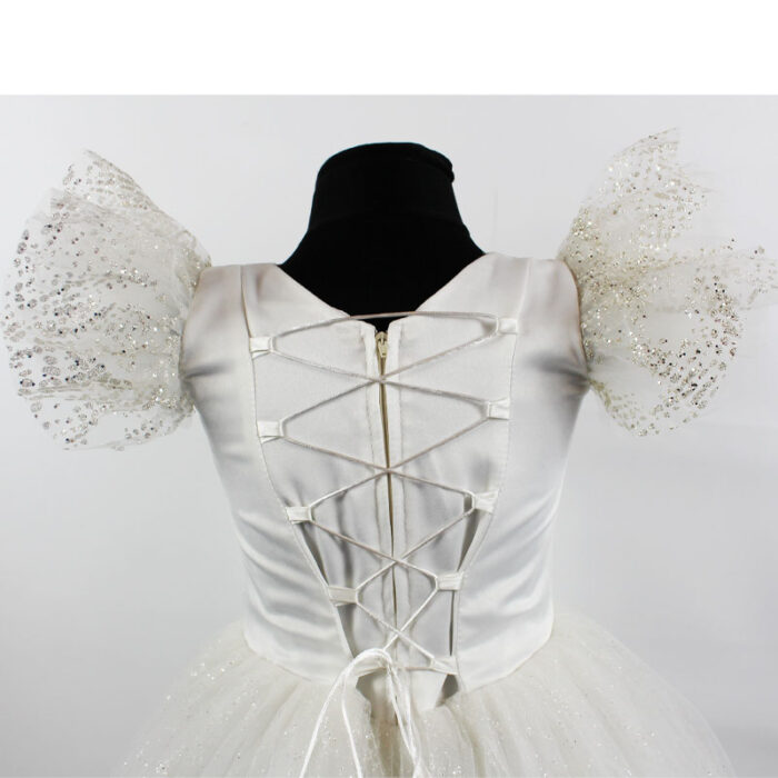 Rochie ivory cu sclipici R1861-2 - imagine 3