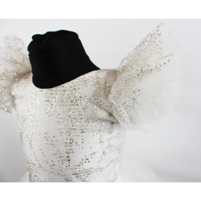 Rochie ivory cu sclipici R1861-2 - imagine 6