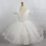 Rochie alba cu sclipici R1861-1 - imagine 4