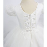 Rochie alba cu sclipici R1861-1 - imagine 3