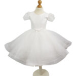 Rochie alba cu sclipici R1861-1
