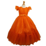 Rochie printesa Soledad portocalie R1860-2