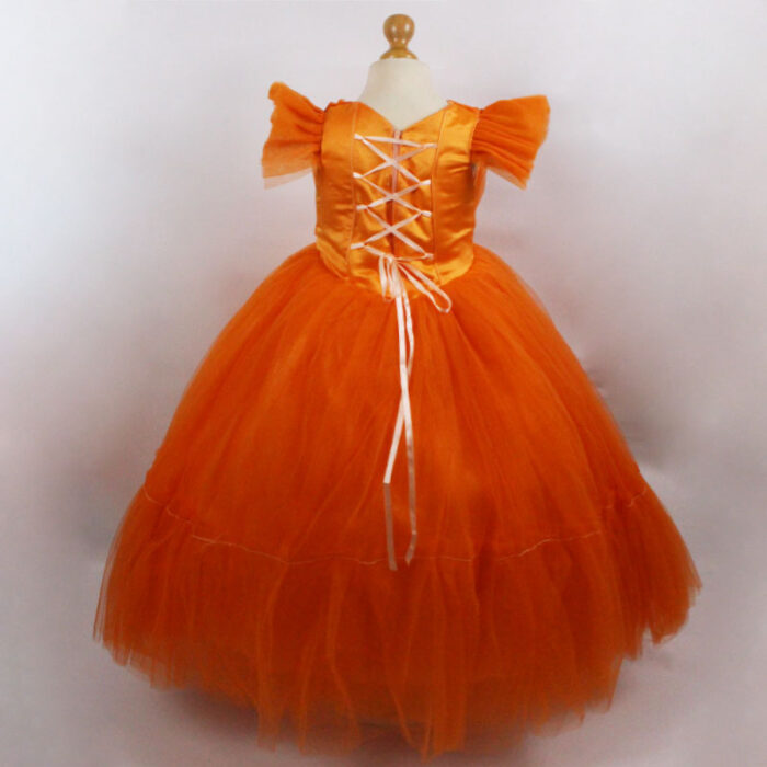 Rochie printesa Soledad portocalie R1860-2 - imagine 4