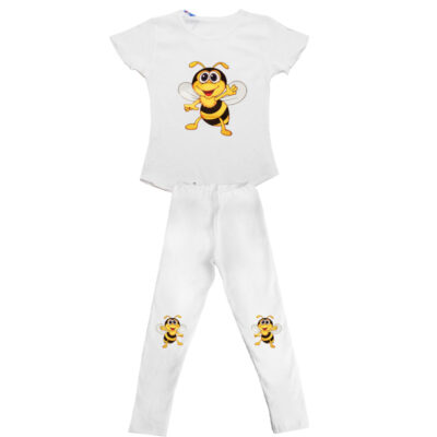 Compleu fetite tricou si colanti COM0002-11