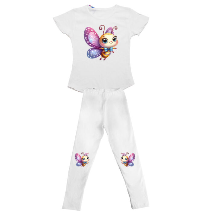 Compleu fetite tricou si colanti COM0002-10 - imagine 1